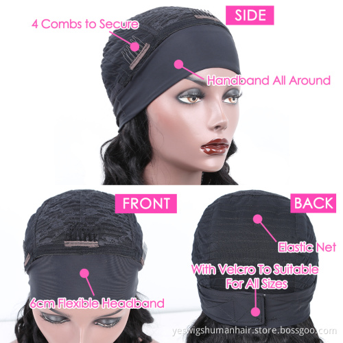 Factory Supplier Cheap Wholesale New Fashion Water Wave Headband Wigs None Lace Wigs 100%Human Hair For Women Peruvian Glueless